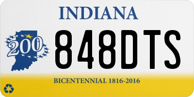 IN license plate 848DTS