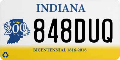 IN license plate 848DUQ