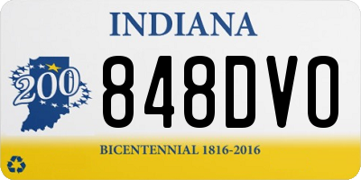 IN license plate 848DVO