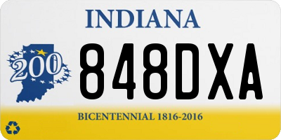 IN license plate 848DXA
