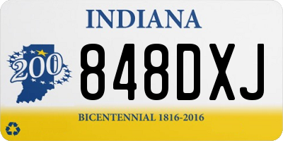 IN license plate 848DXJ