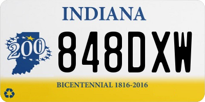 IN license plate 848DXW