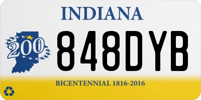 IN license plate 848DYB