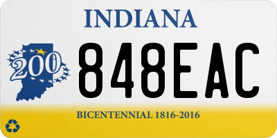 IN license plate 848EAC