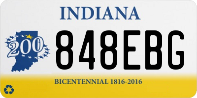 IN license plate 848EBG