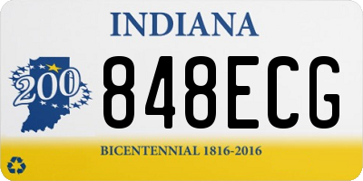 IN license plate 848ECG