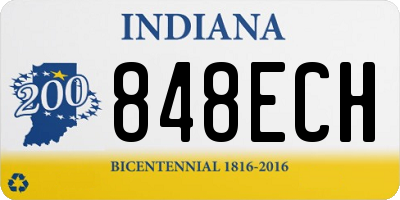 IN license plate 848ECH