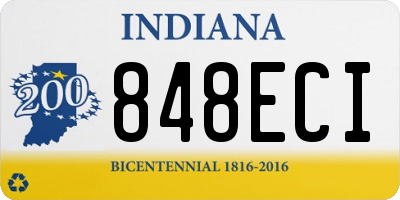 IN license plate 848ECI