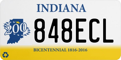 IN license plate 848ECL