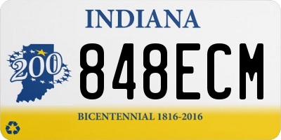 IN license plate 848ECM