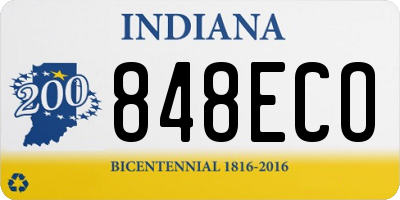 IN license plate 848ECO