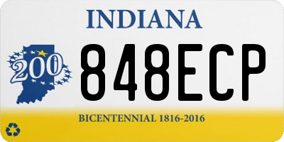 IN license plate 848ECP