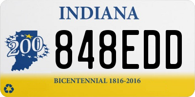 IN license plate 848EDD