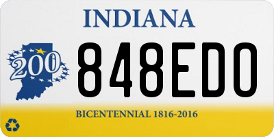 IN license plate 848EDO