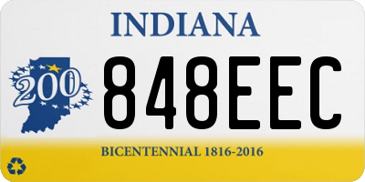 IN license plate 848EEC
