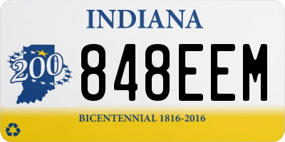 IN license plate 848EEM
