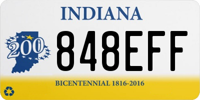 IN license plate 848EFF