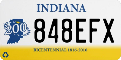 IN license plate 848EFX