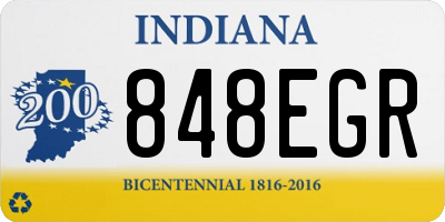 IN license plate 848EGR