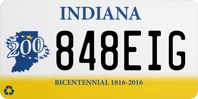 IN license plate 848EIG