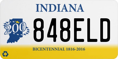 IN license plate 848ELD
