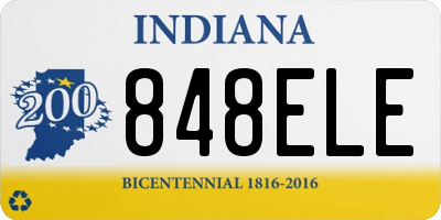 IN license plate 848ELE