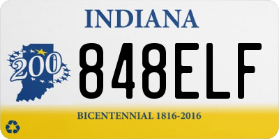 IN license plate 848ELF