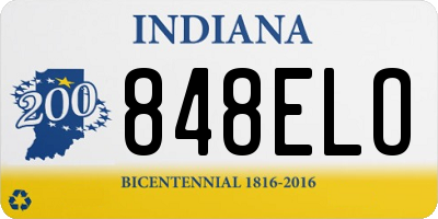 IN license plate 848ELO