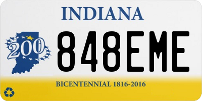 IN license plate 848EME