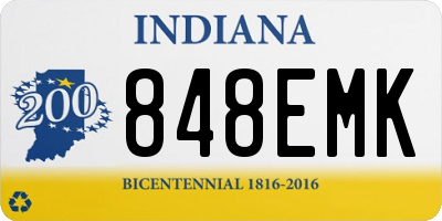 IN license plate 848EMK