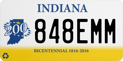 IN license plate 848EMM