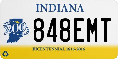 IN license plate 848EMT