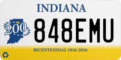 IN license plate 848EMU