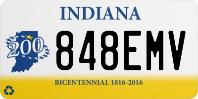 IN license plate 848EMV