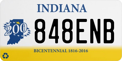 IN license plate 848ENB