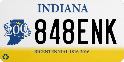 IN license plate 848ENK