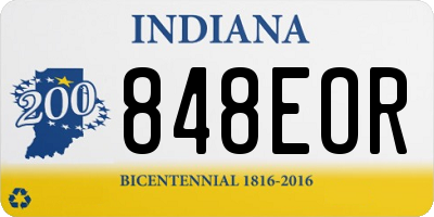 IN license plate 848EOR