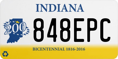 IN license plate 848EPC
