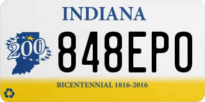 IN license plate 848EPO