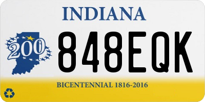 IN license plate 848EQK