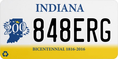 IN license plate 848ERG