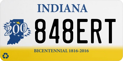 IN license plate 848ERT