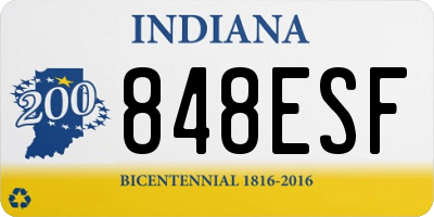 IN license plate 848ESF