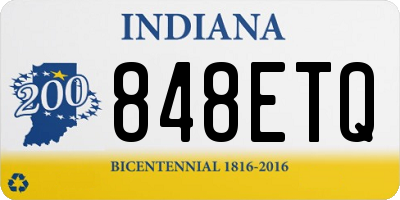 IN license plate 848ETQ