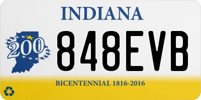 IN license plate 848EVB