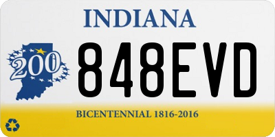 IN license plate 848EVD