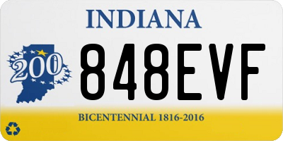 IN license plate 848EVF