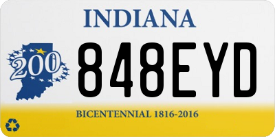 IN license plate 848EYD