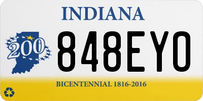 IN license plate 848EYO