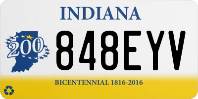 IN license plate 848EYV